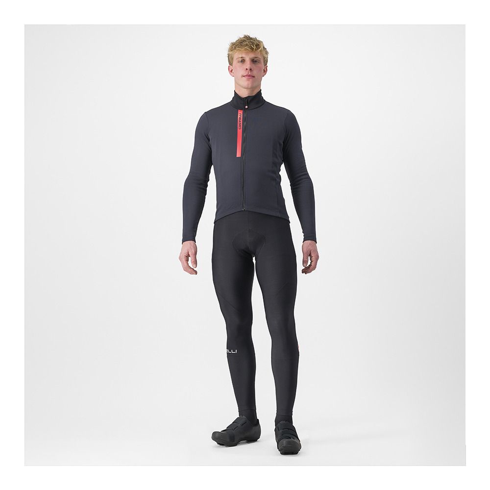 Castelli ENTRATA THERMAL - Maillot Homme light black/red
