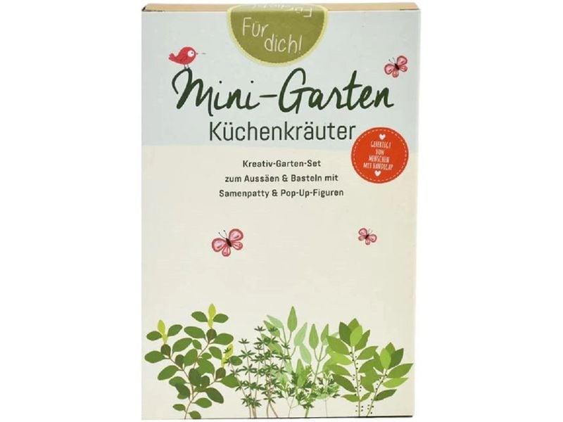 Wunderle Mini-Garten Küchenkräuter Kreativ-Garten-Set zum Aussäen und Basteln