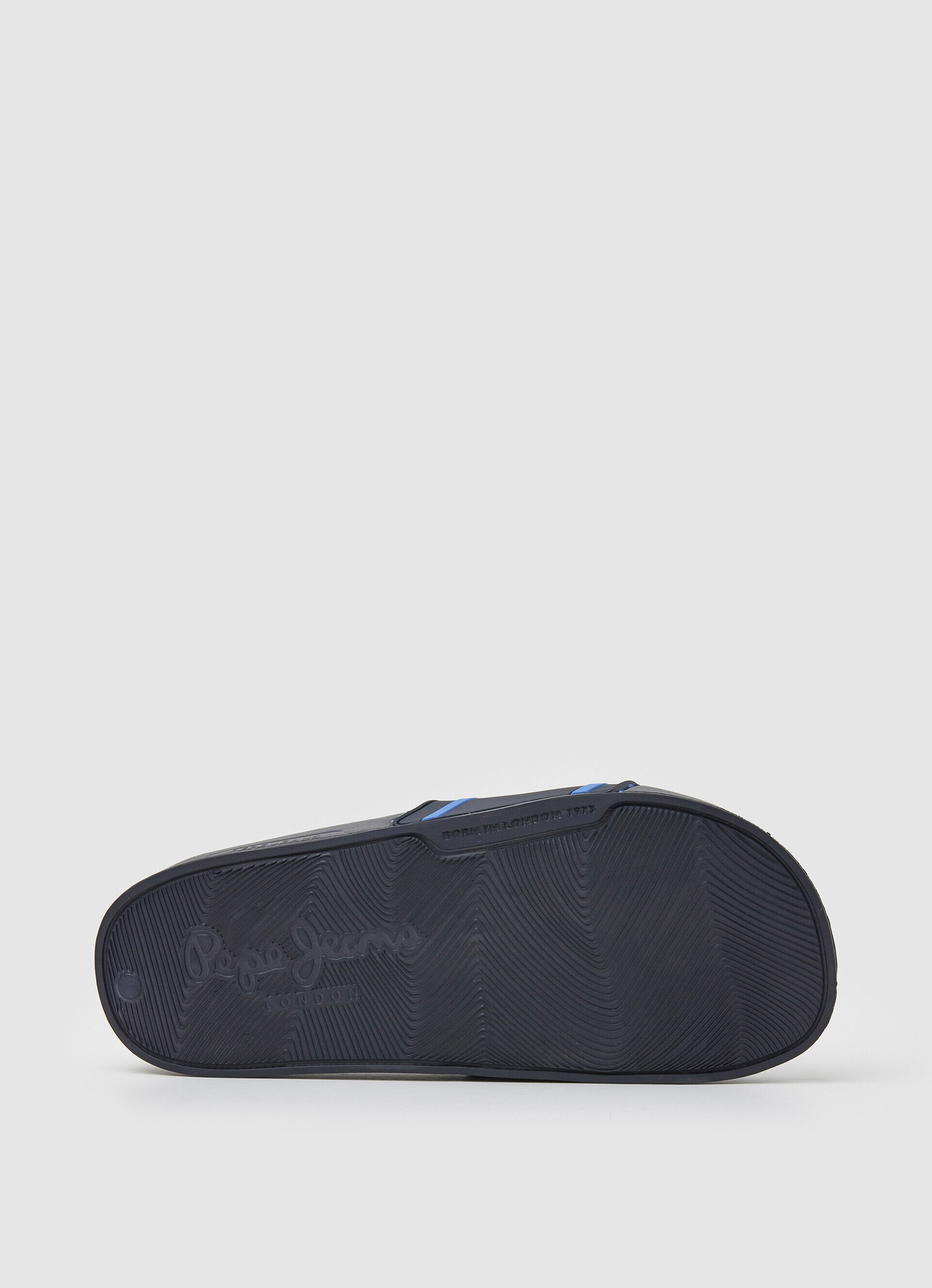 Chinelo de praia com logo SLIDER - azul marinho