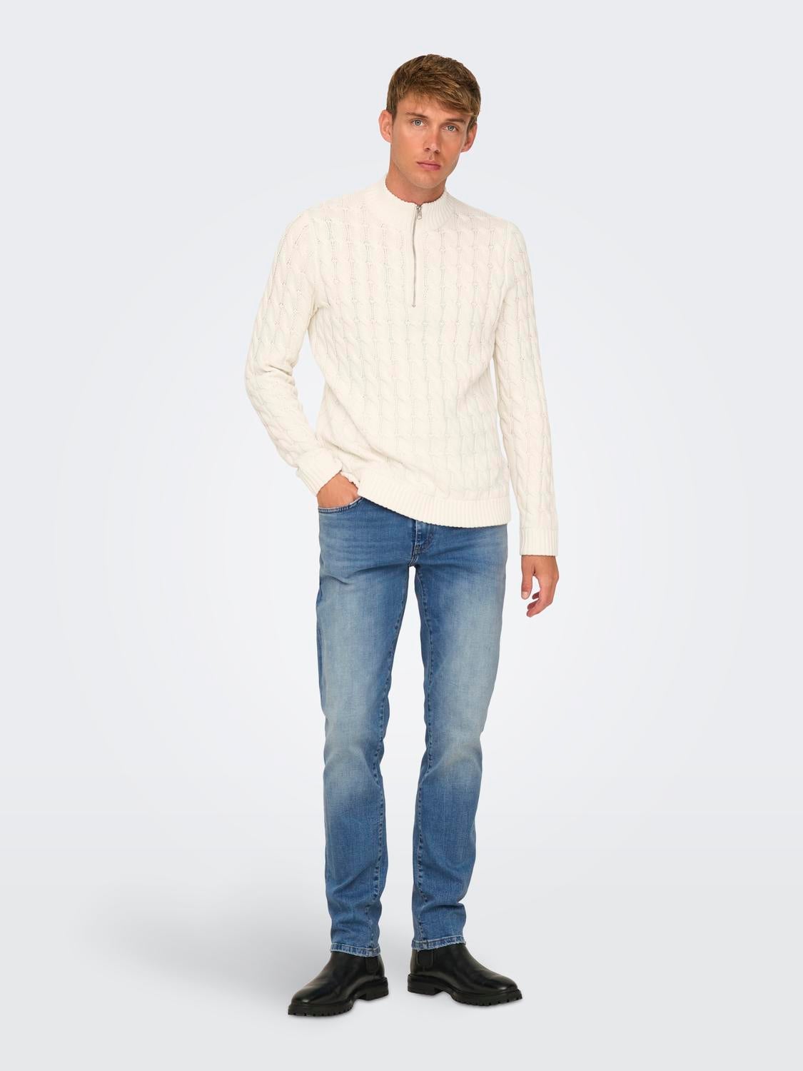 ONSWEFT Mittlere Taille Normal geschnitten Jeans Light Medium Blue Denim