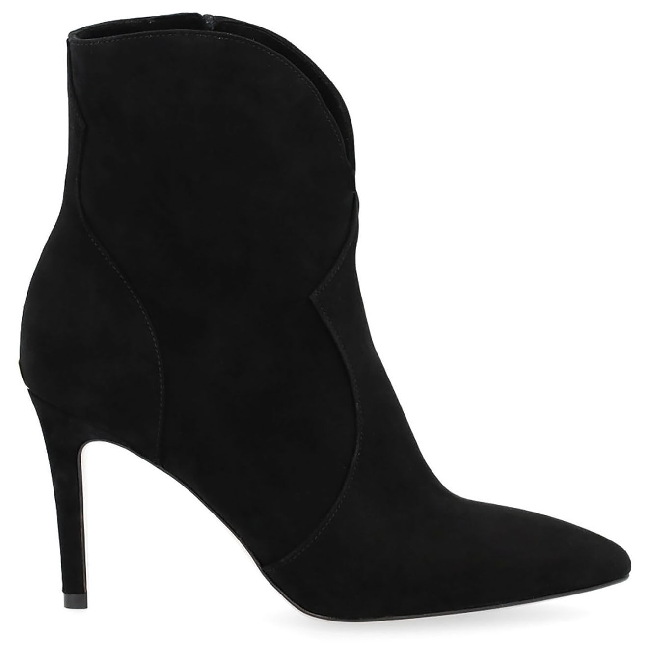 Liu-Jo Bottines en Velours de Cuir Rosalia noires - Talon 9 cm