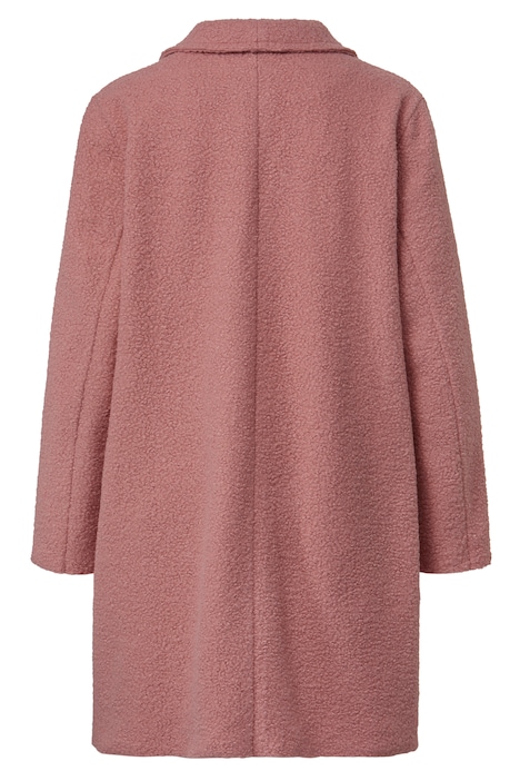 Kurzmantel, Straight Fit, Bouclé, Revers, Langarm