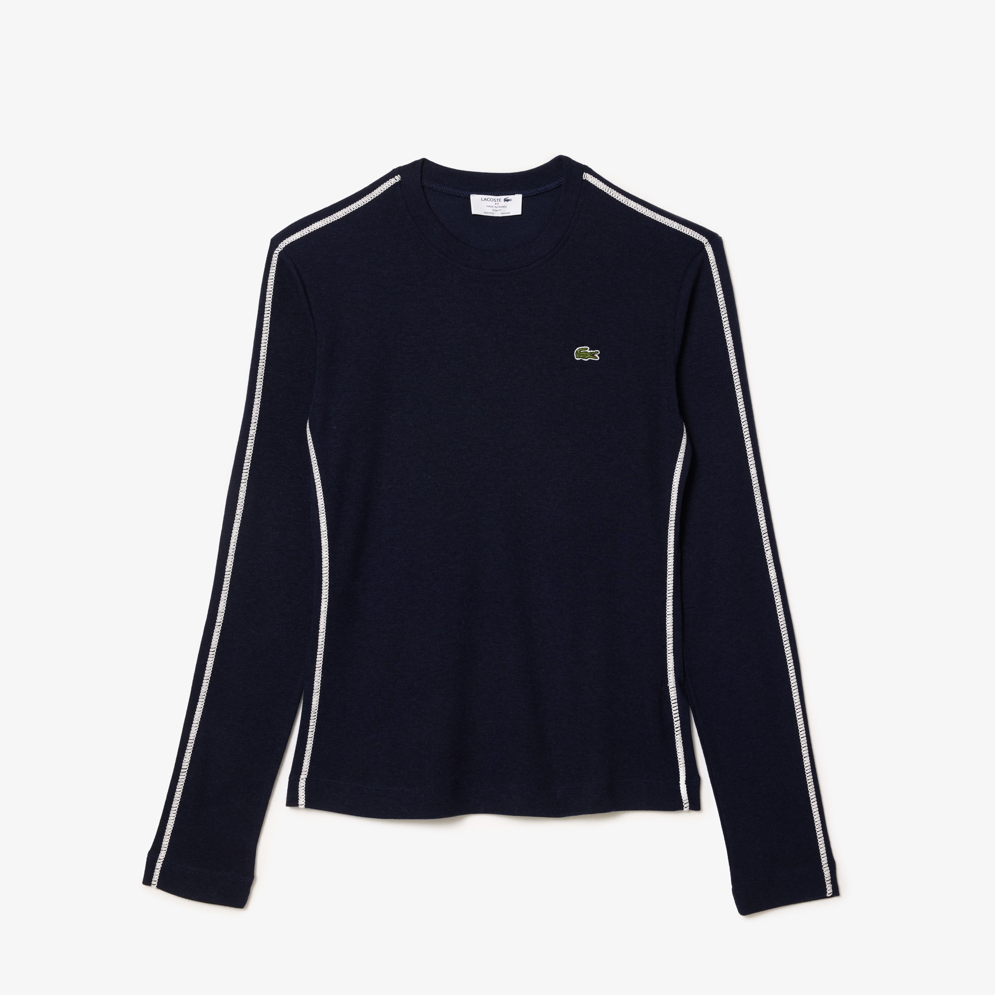 T-shirt fabriqué en France en lyocell et laine T-Shirts - Bleu - Lacoste - Femme