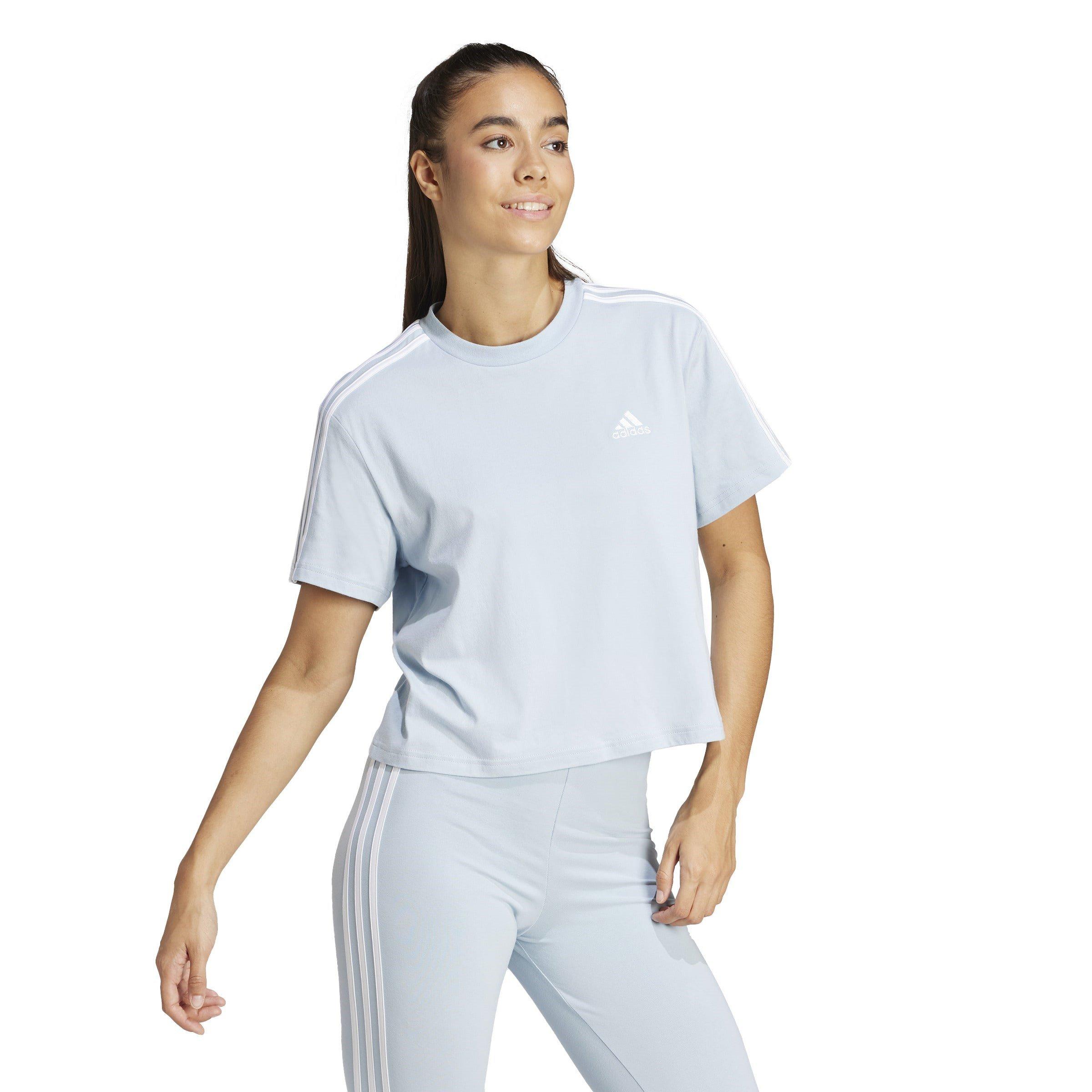 adidas 3S Crop T Shirt Womens