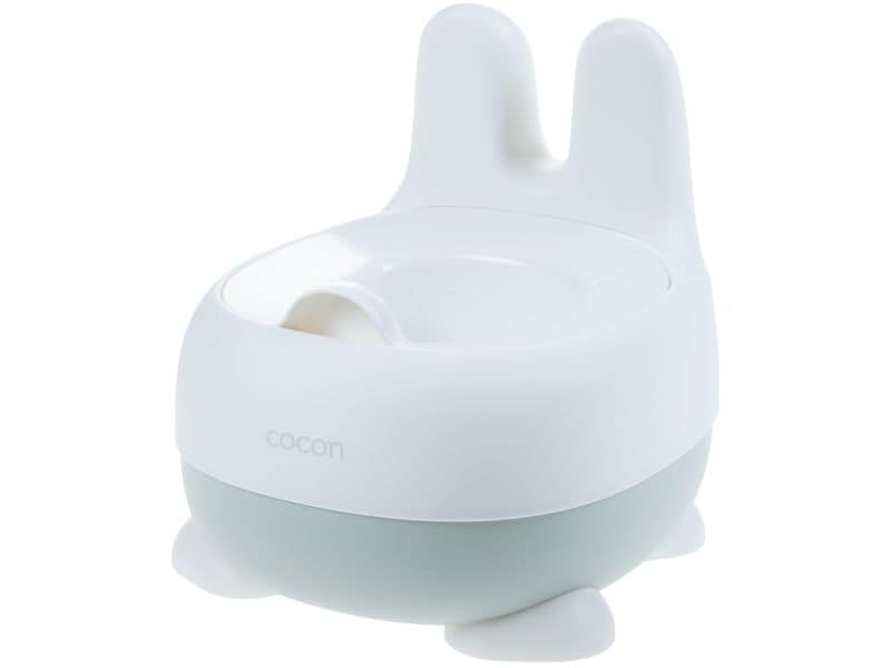 COCON Töpfchen Hase, Grün Kindertopf mit Spritzschutz