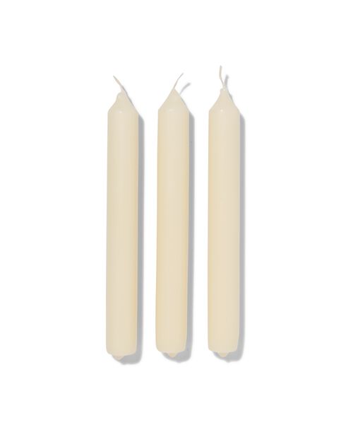 8 bougies longues Ø2x17 ivoire