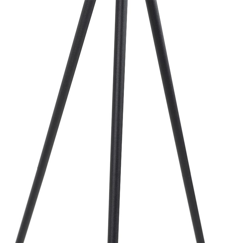 Vloerlamp zwart met goud 42 cm verstelbaar tripod - Magnax