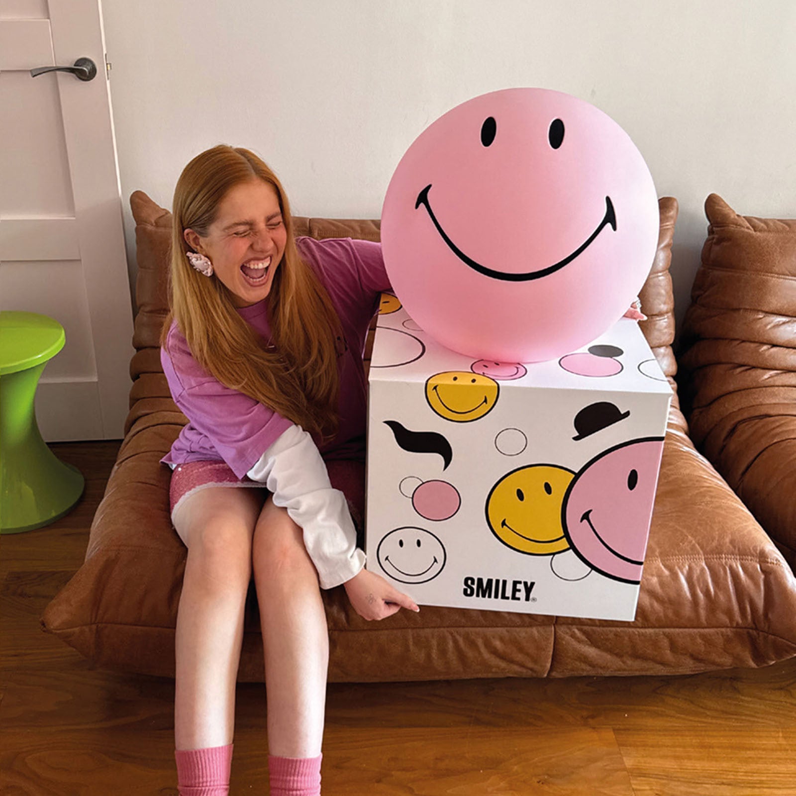 Lampe Smiley Pink XL