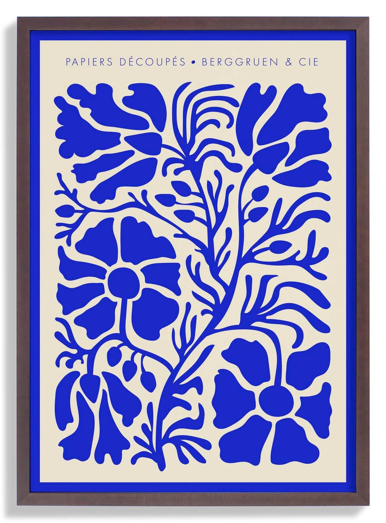 Blumen Blau Papiers Découpés Kunstausstellung