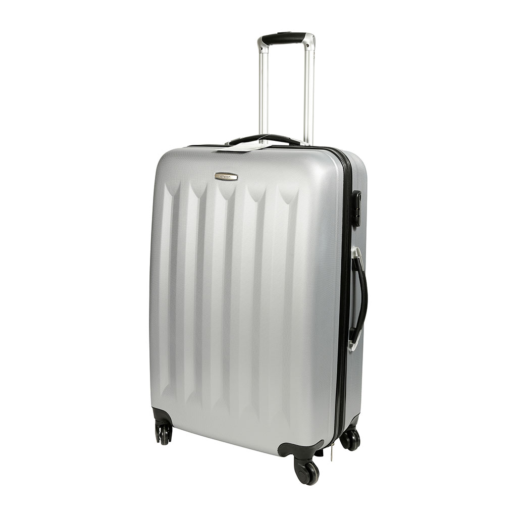 Valise coque à roulettes grise 46x70x29cm