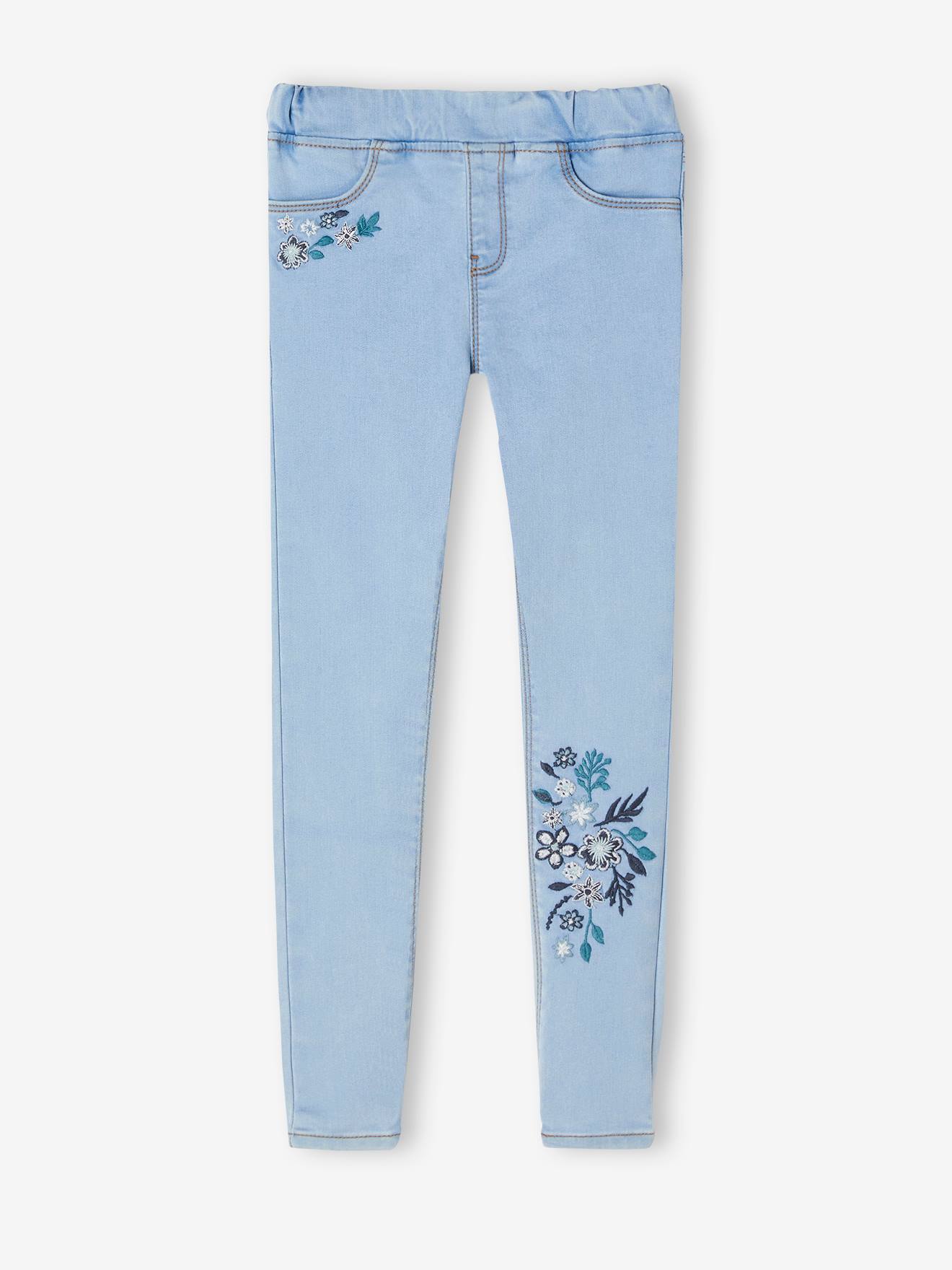 Calças legging bordadas 