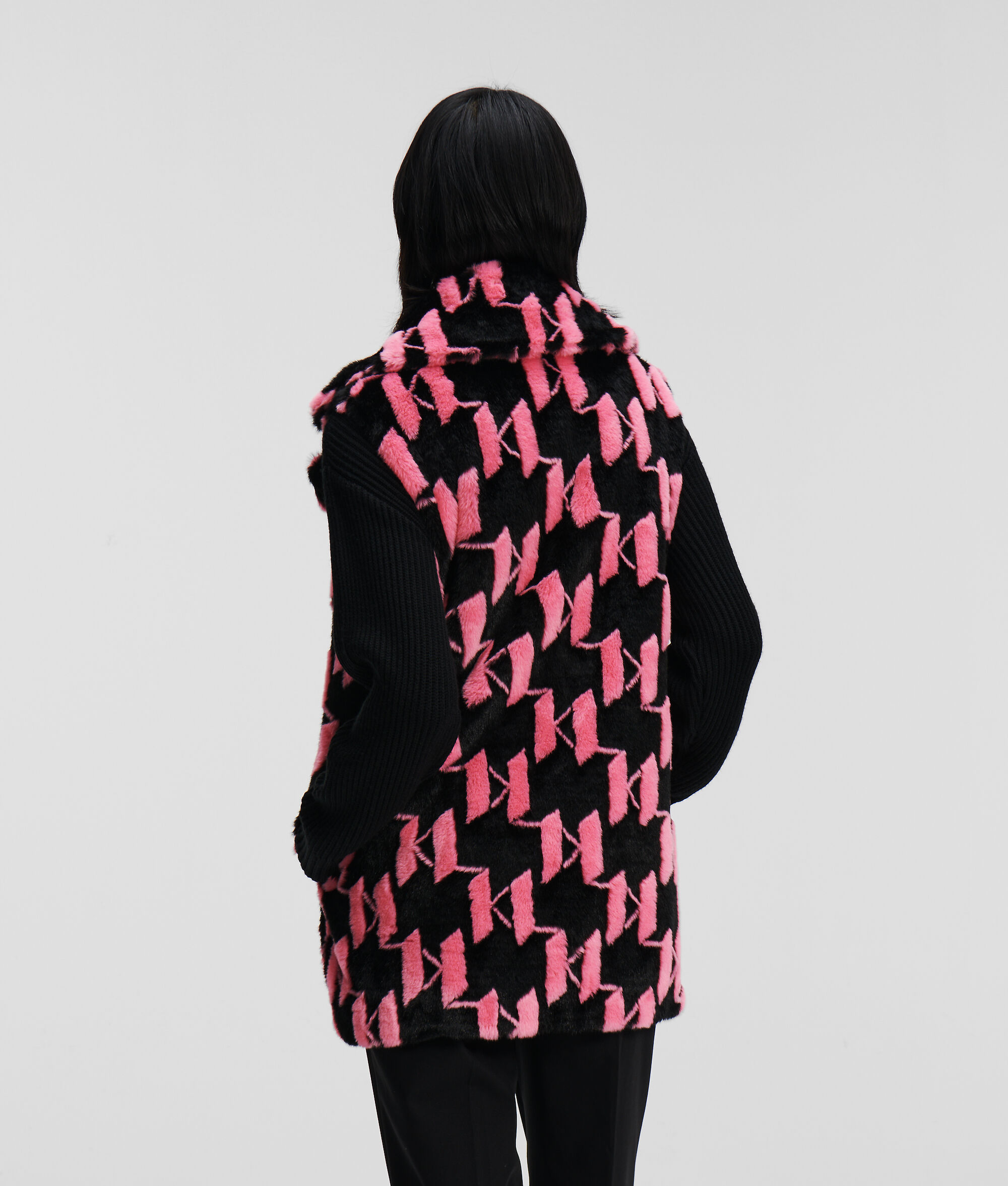 GILET EN FAUSSE FOURRURE KL MONOGRAM