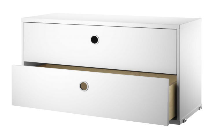 String Furniture Cabinet with two drawers 58 x 30 x 42 cm eiken