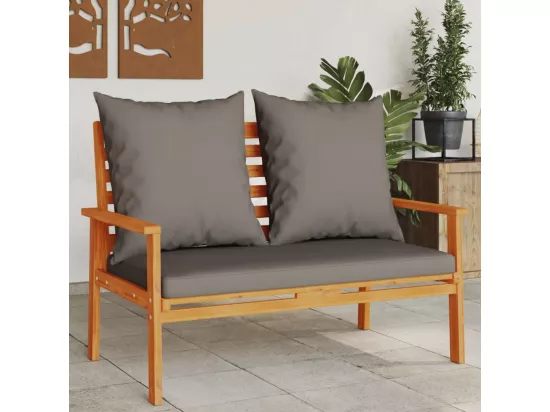 Canapé de jardin 120 cm avec coussin bois d'acacia massif