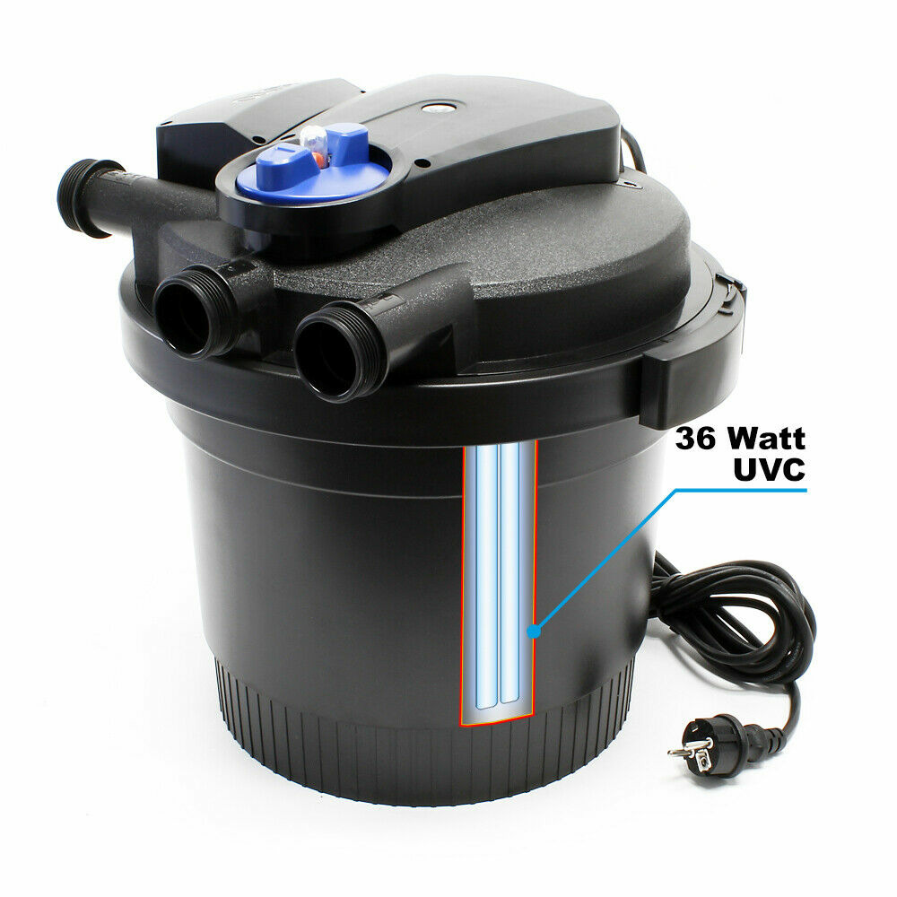 Filtre de bassin à pression uv 36 watts 40000 litres nettoyage facile