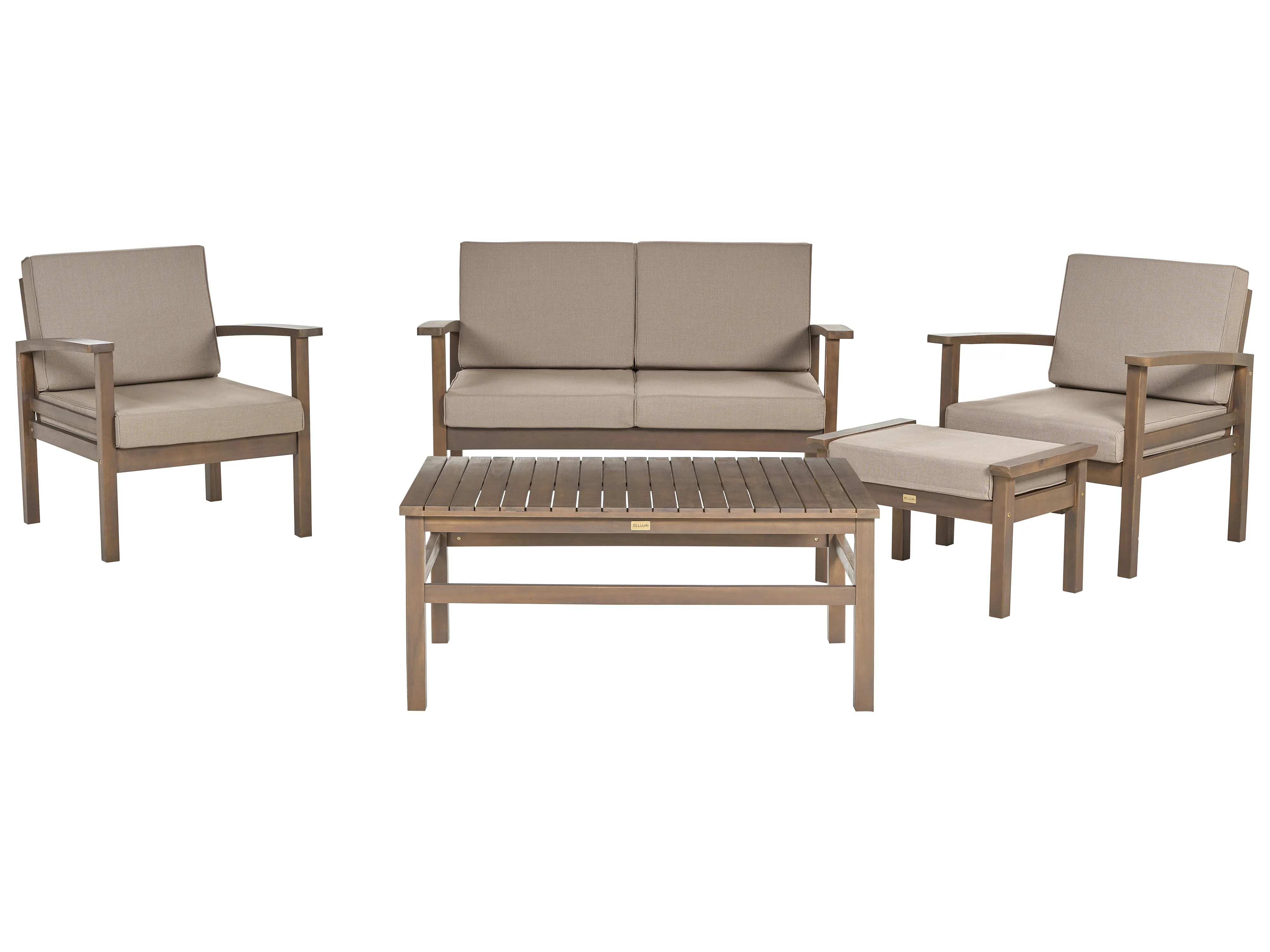 Loungeset met tafel 4-zits MANILA Acaciahout Donkerbruin