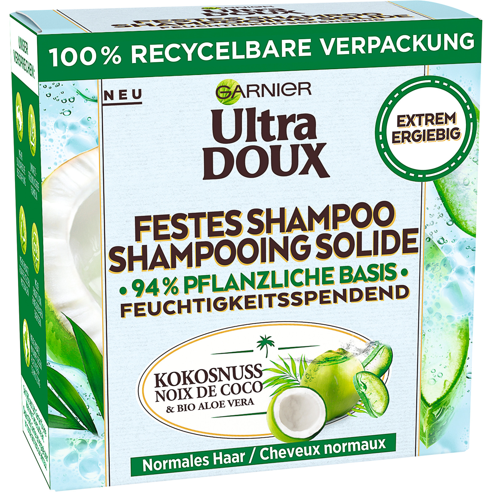 Garnier Ultra Doux Festes Shampoo Kokosnuss & Bio Aloe Vera 60 g