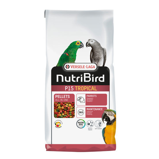 Aliment NutriBird P15 Tropical perroquet 10kg