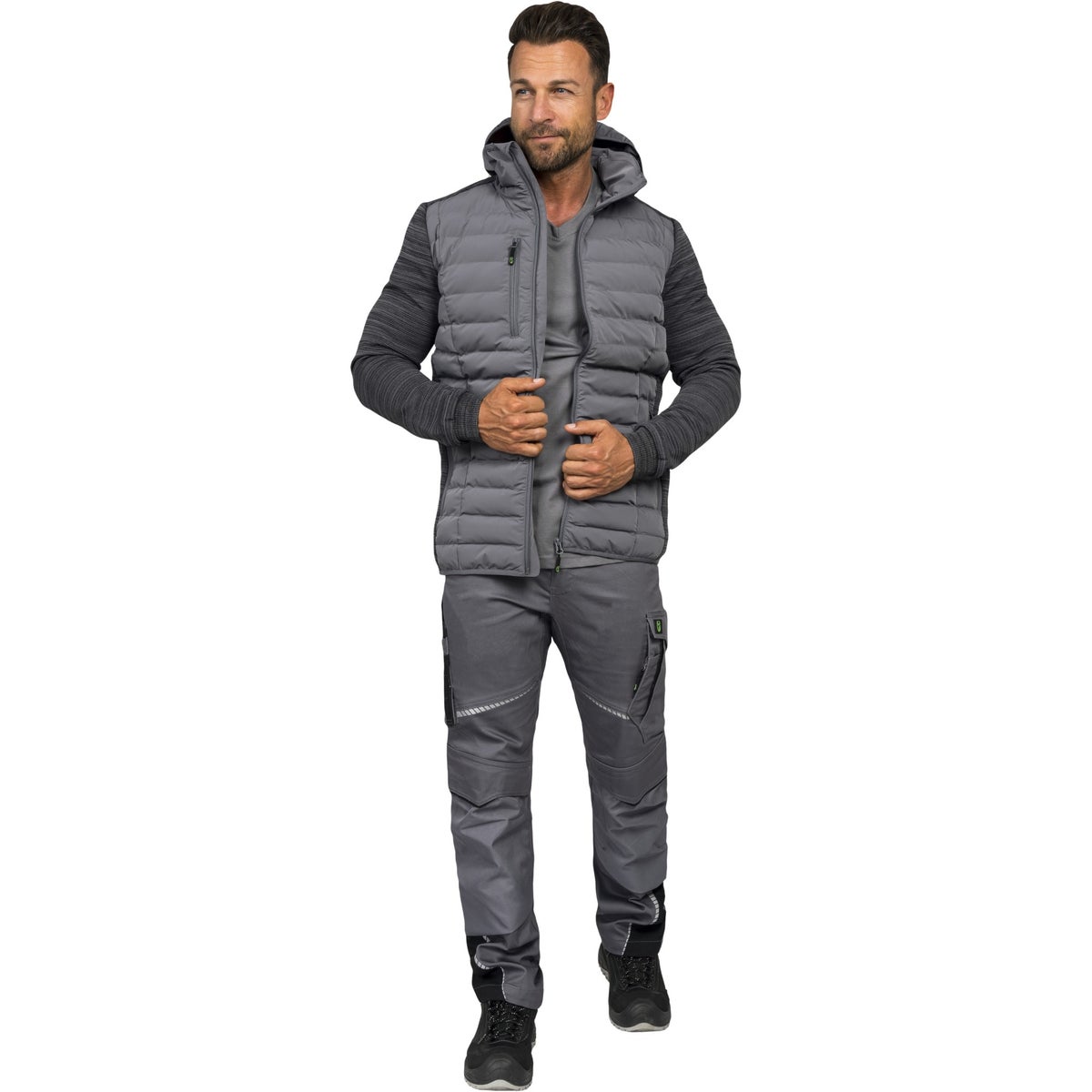 Bodyguard hybride jas, overgangsjas, grijs, maat XL, heren