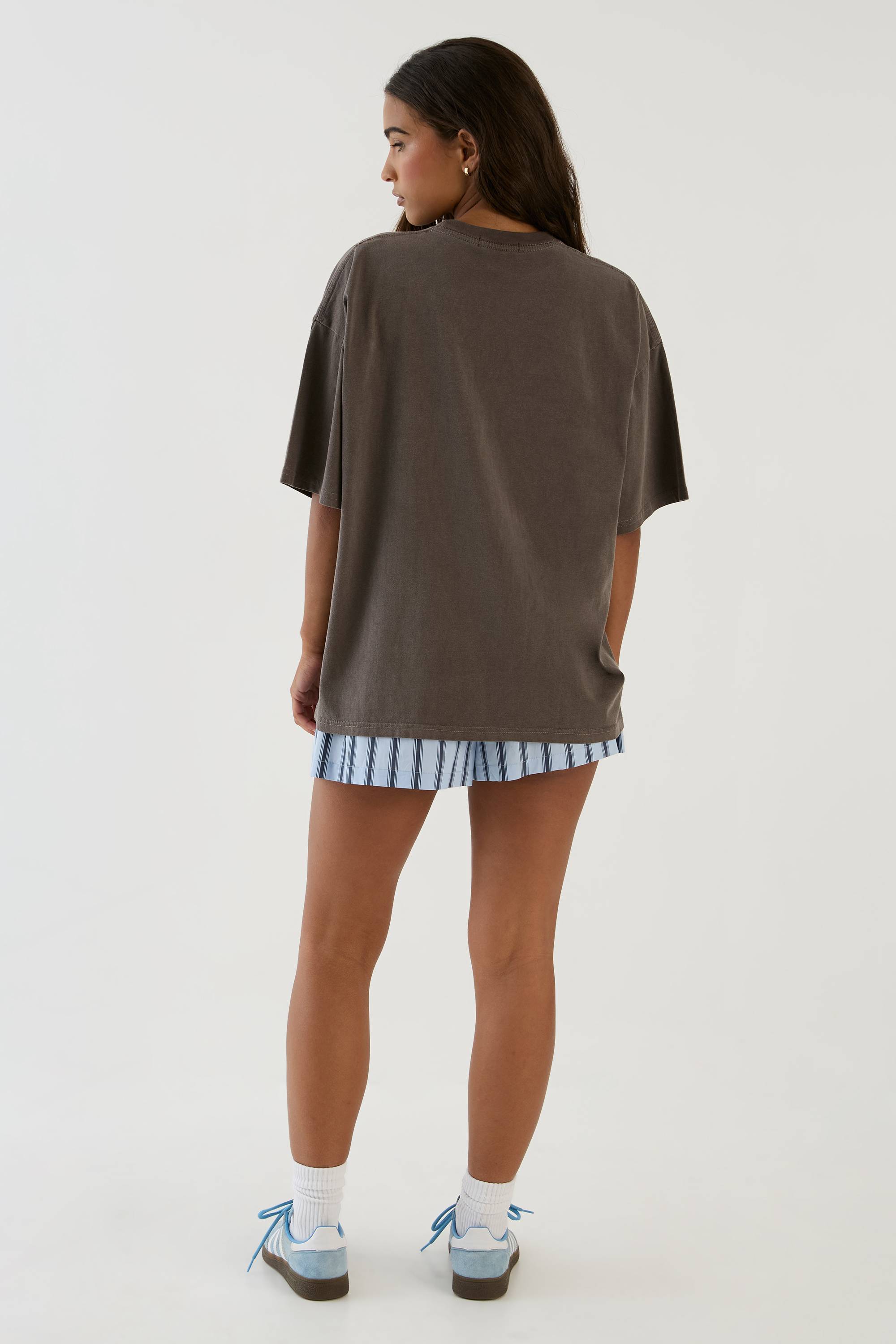 T-shirt Oversize Teint Délavé À Pois Style Universitaire Dsgn Studio