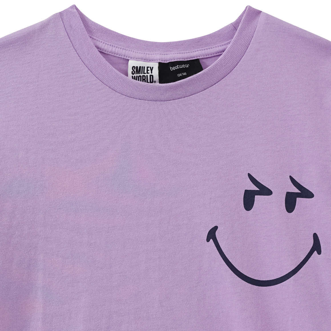 Beatwear SmileyWorld T-Shirt mit Rücken-Print helllila