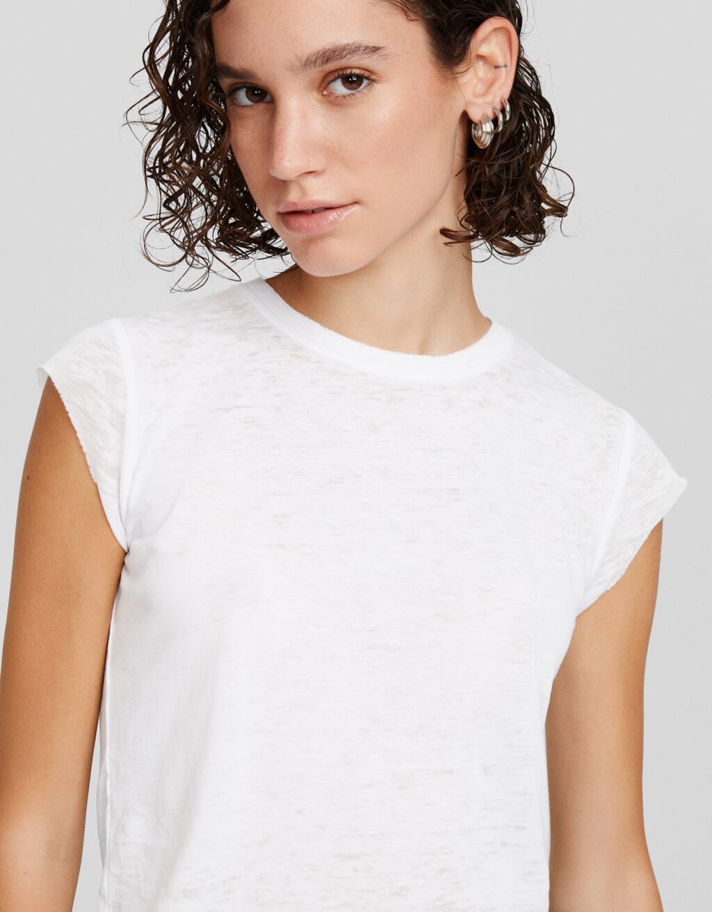 Camiseta de manga curta ajustada