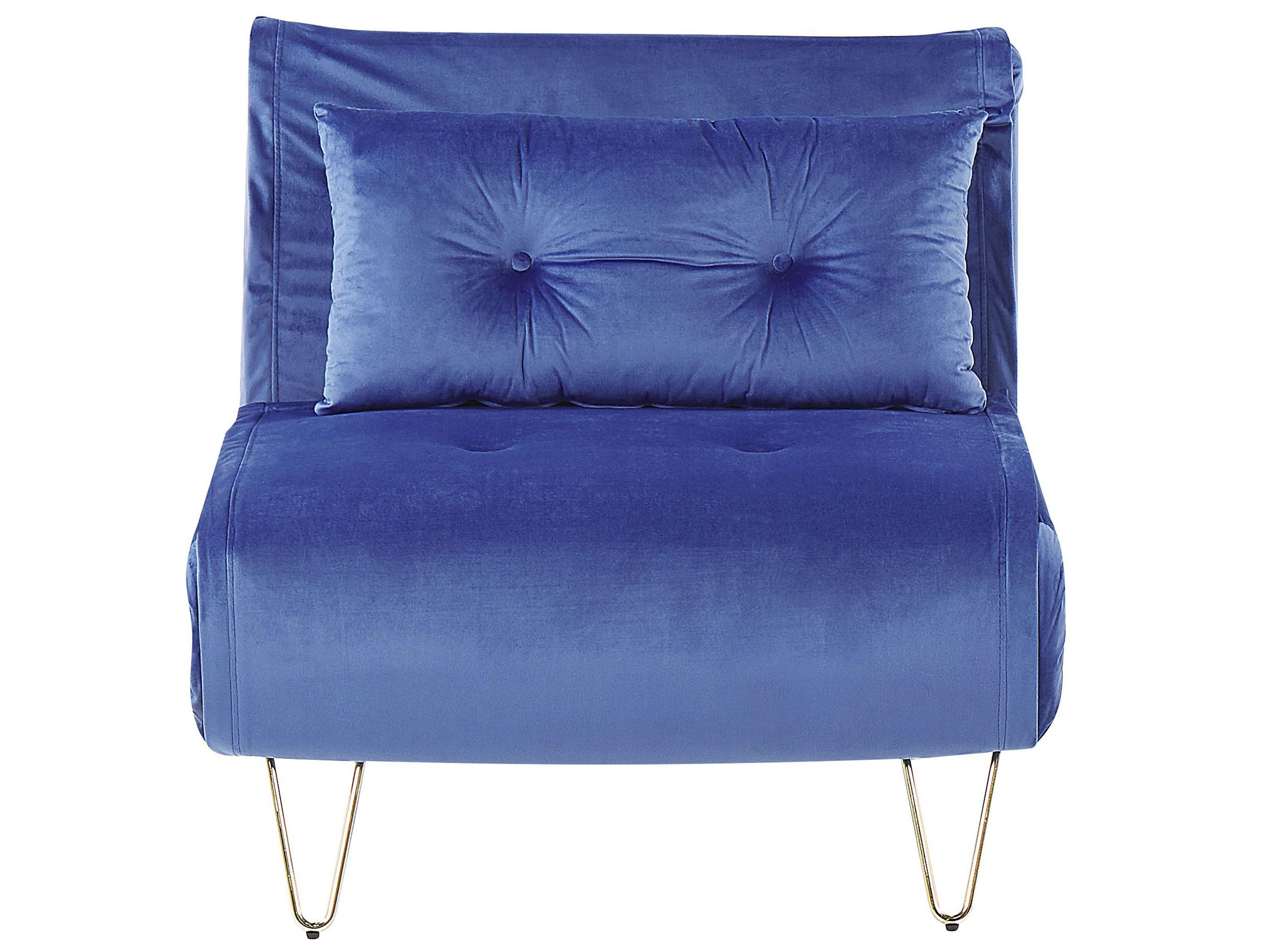 Bankenset 3-zits VESTFOLD Fluweel Marineblauw