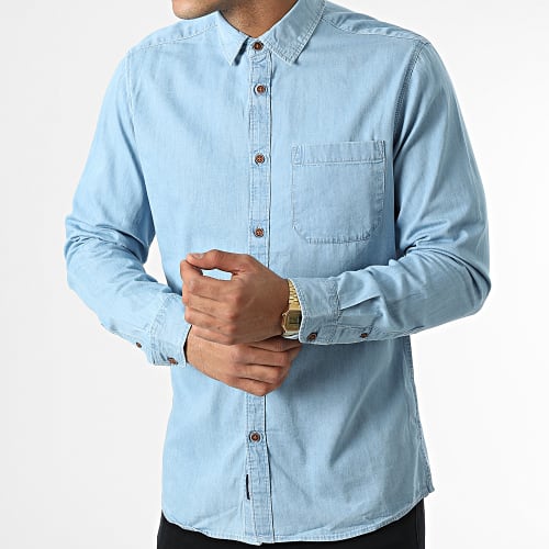 Chemise Manches Longues 10046897 Bleu Denim