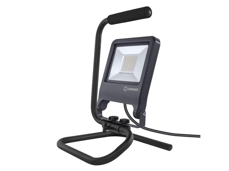 Ledvance Scheinwerfer Worklight S-Stand CH Plug, 50 W, 4000 Flexibles, tragbares Arbeitslicht mit Stecker-Typ J (SEV 1011)