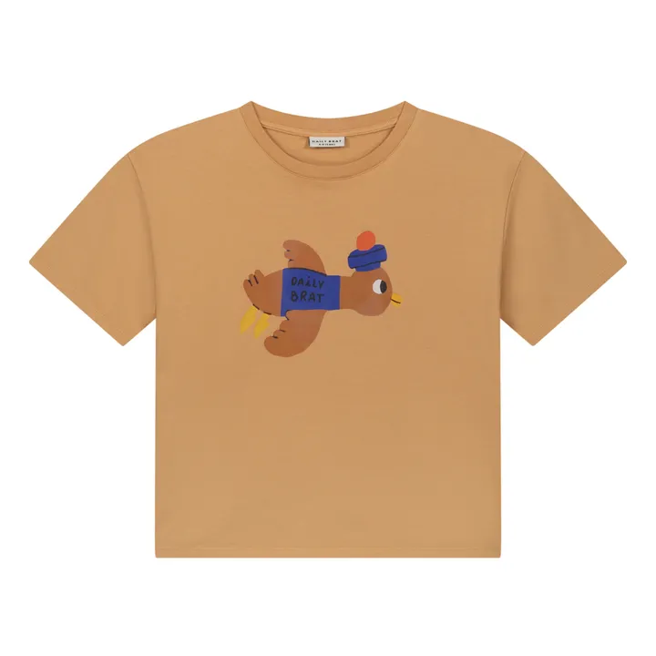 Daily Brat T-Shirt Oiseau | Camel