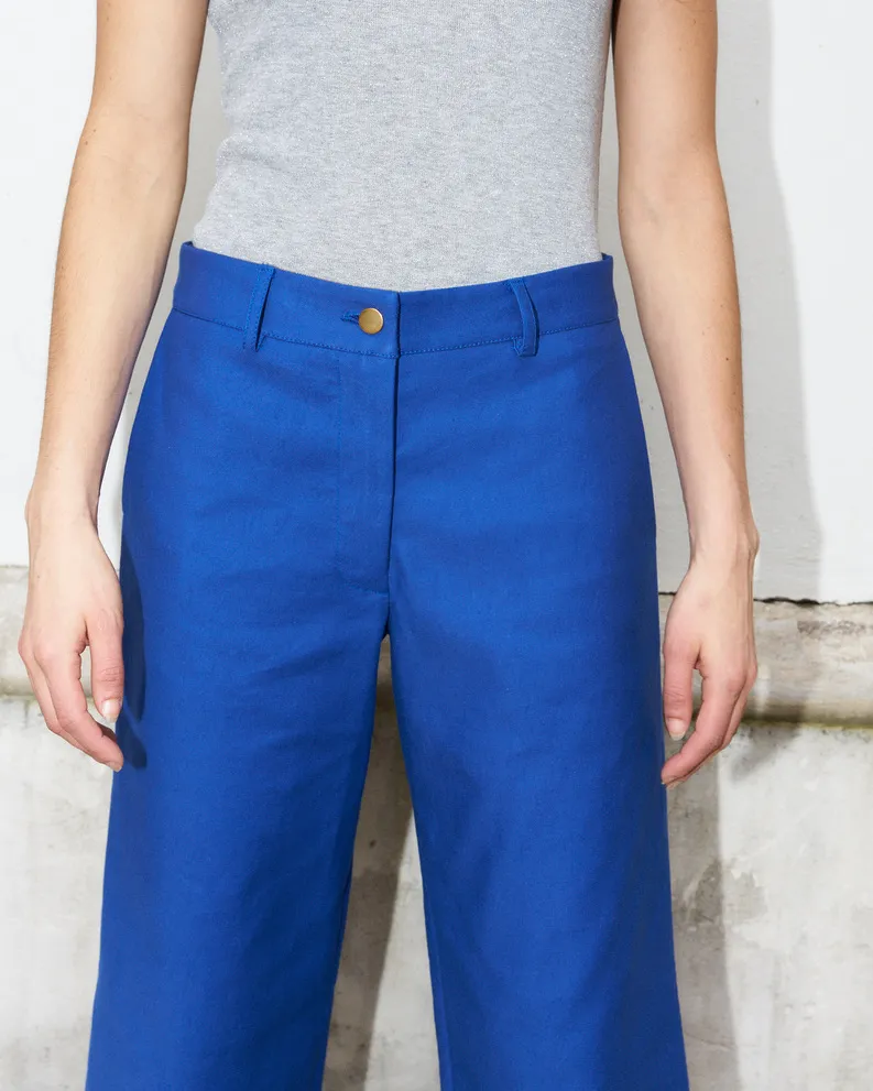 Ziha - Pantalon Large en Toile Erotokritos