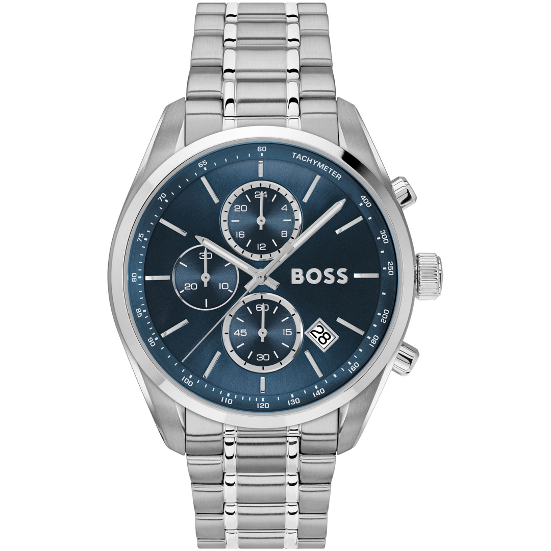 Hugo Boss Grand Prix Chronograph Silbrig / Blau