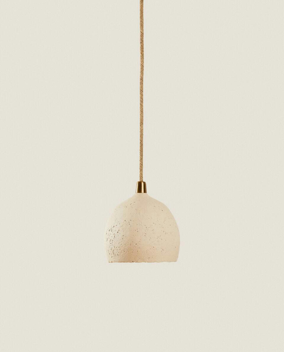 LUMINÁRIA DE TETO EM PAPEL MÓCHÉ