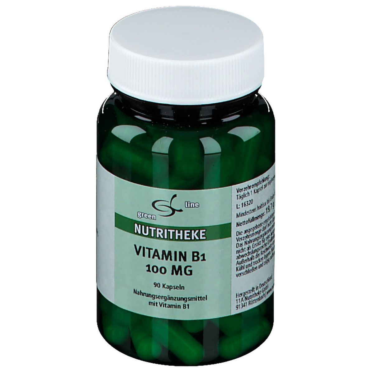 green line NUTRITHEKE Vitamin B1 100 mg