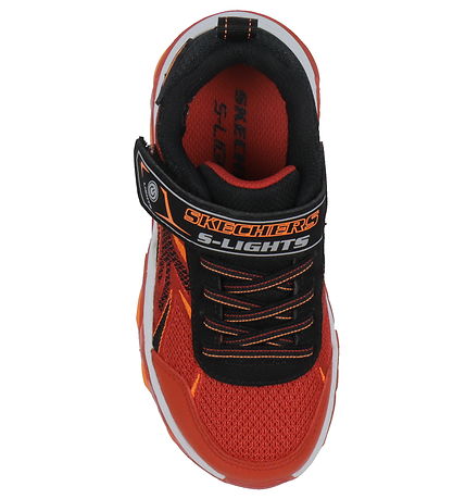 Skechers Sko m. Lys - Mega-Surge 2.0 - R?d/Sort