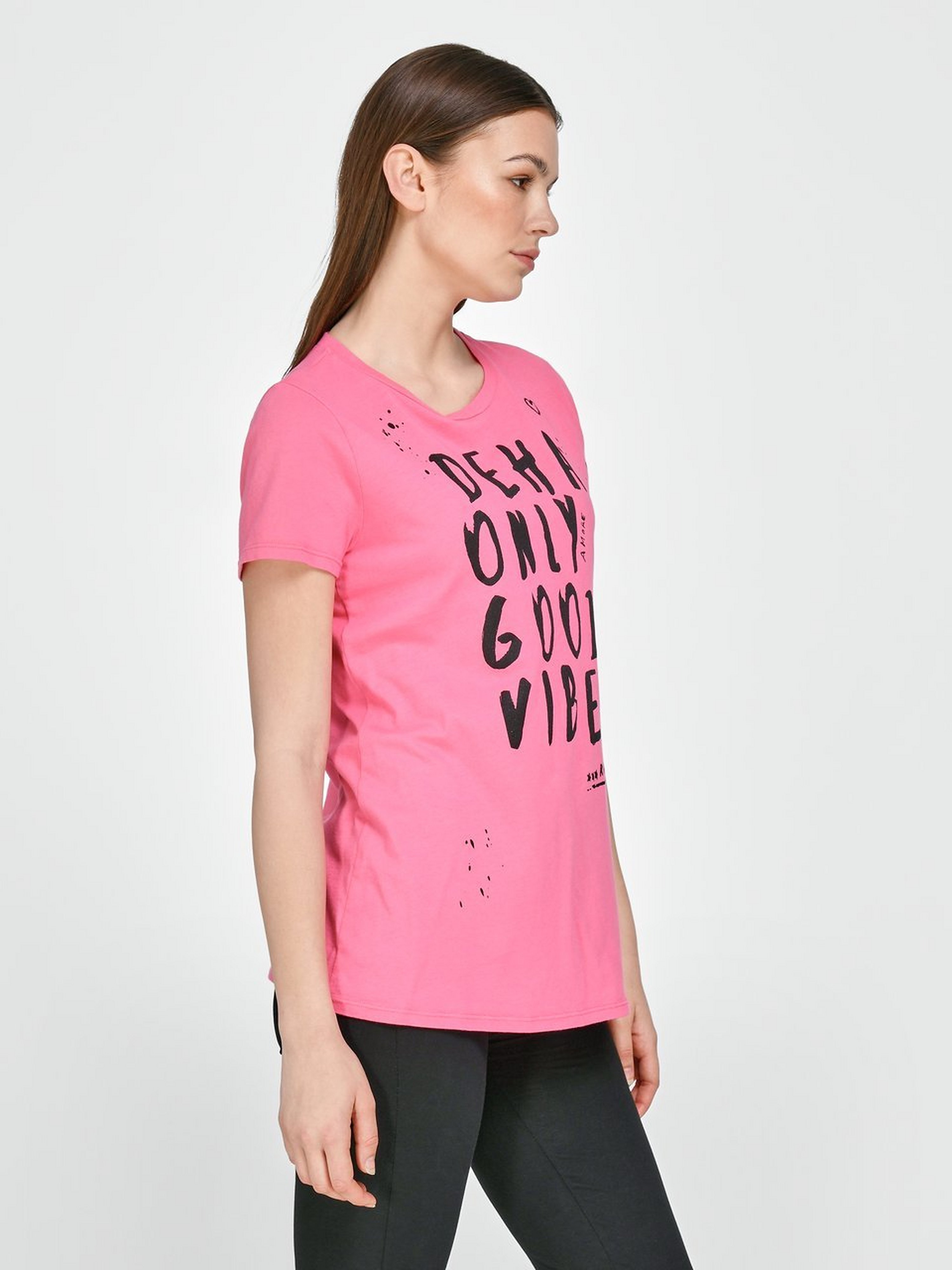 Rundhals-Shirt mit 1/2-Arm