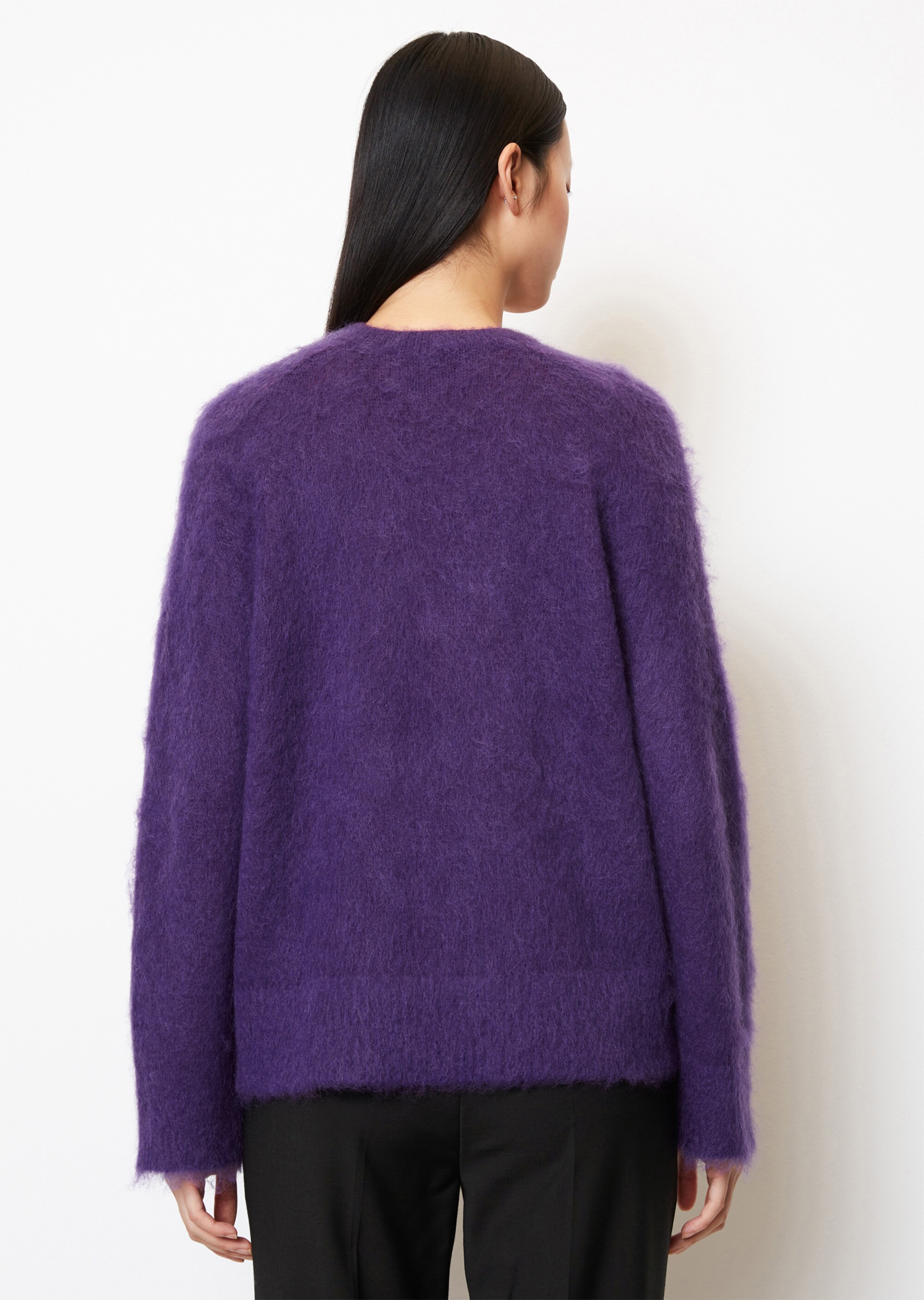 Kuscheliger Flausch-Pullover oversized aus Mohair-Wolle-Mix
