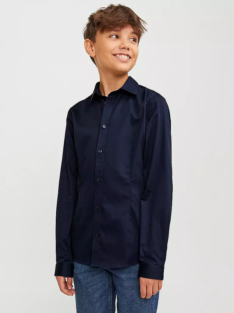 JACK & JONES Jungen Hemd JJIPARMA dunkelblau