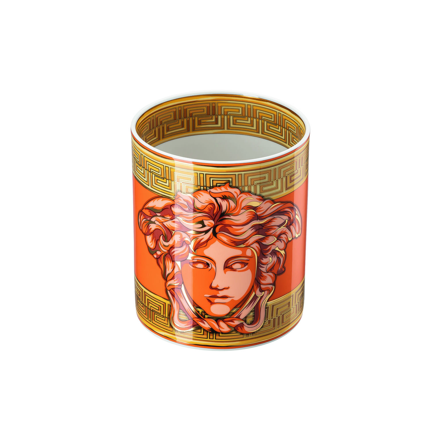 Medusa Amplified Orange Coin Vase 18 cm