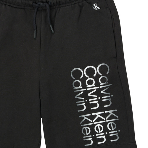 Calvin Klein Jeans - INSTITUTIONAL CUT OFF LOGO SHORTS - Noir