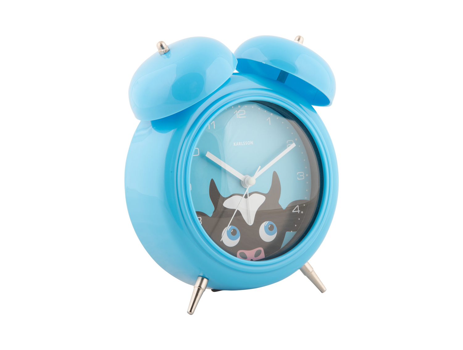 Alarm clock Peekaboo Cow blue