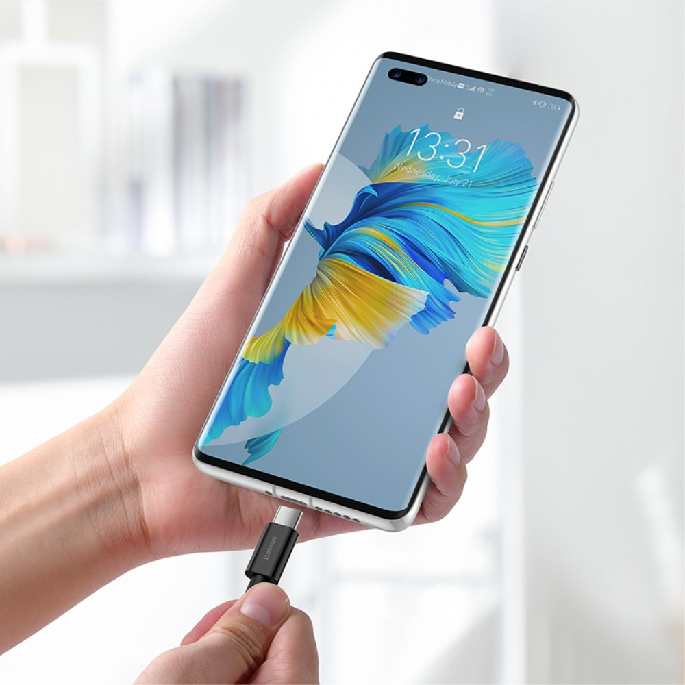 (1m) 66W USB A auf USB C Ladekabel Datenkabel Fast Charge - Schwarz