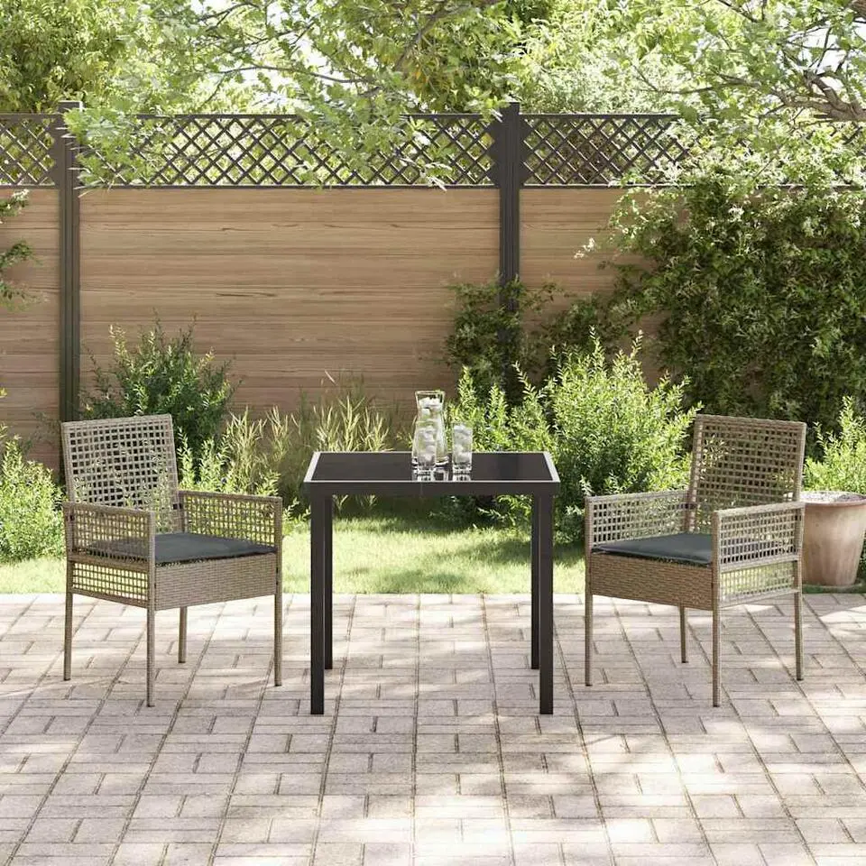 vidaXL - Tuinstoel - Grijs - Poly rattan - 53 x 60 x 85cm