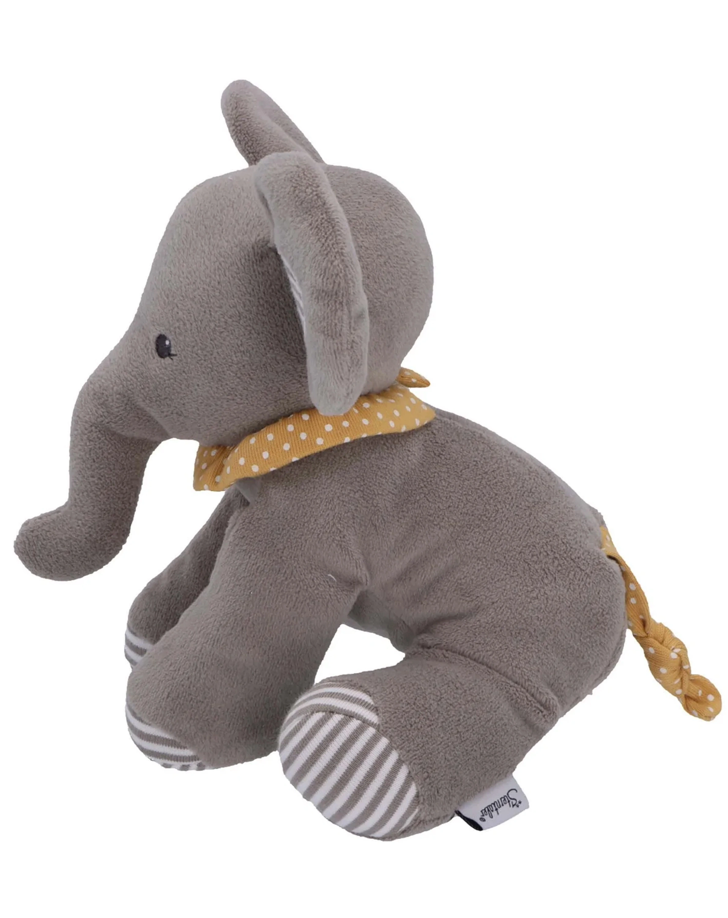 Kuscheltier LITTLE EDDY (17cm) mit Rassel in grau