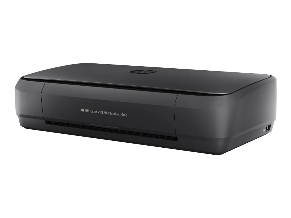 HP Officejet 250 Mobile All-in-One - Multifunktionsprinter - farve - blækprinter - Legal (216 x 356 mm) (original) - A4/Legal (medie) - op til 8 spm (kopiering) - op til 10 spm (udskriver) - 50 ark - USB 2.0, USB vært, Wi-Fi