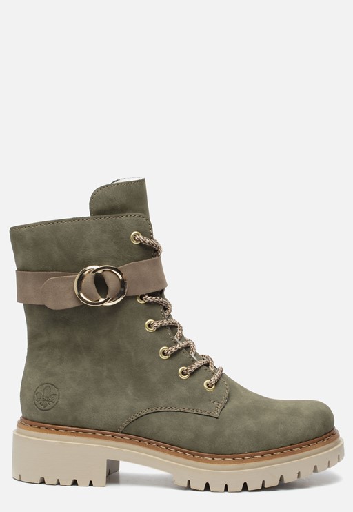 Rieker Veterboots groen Synthetisch 172246