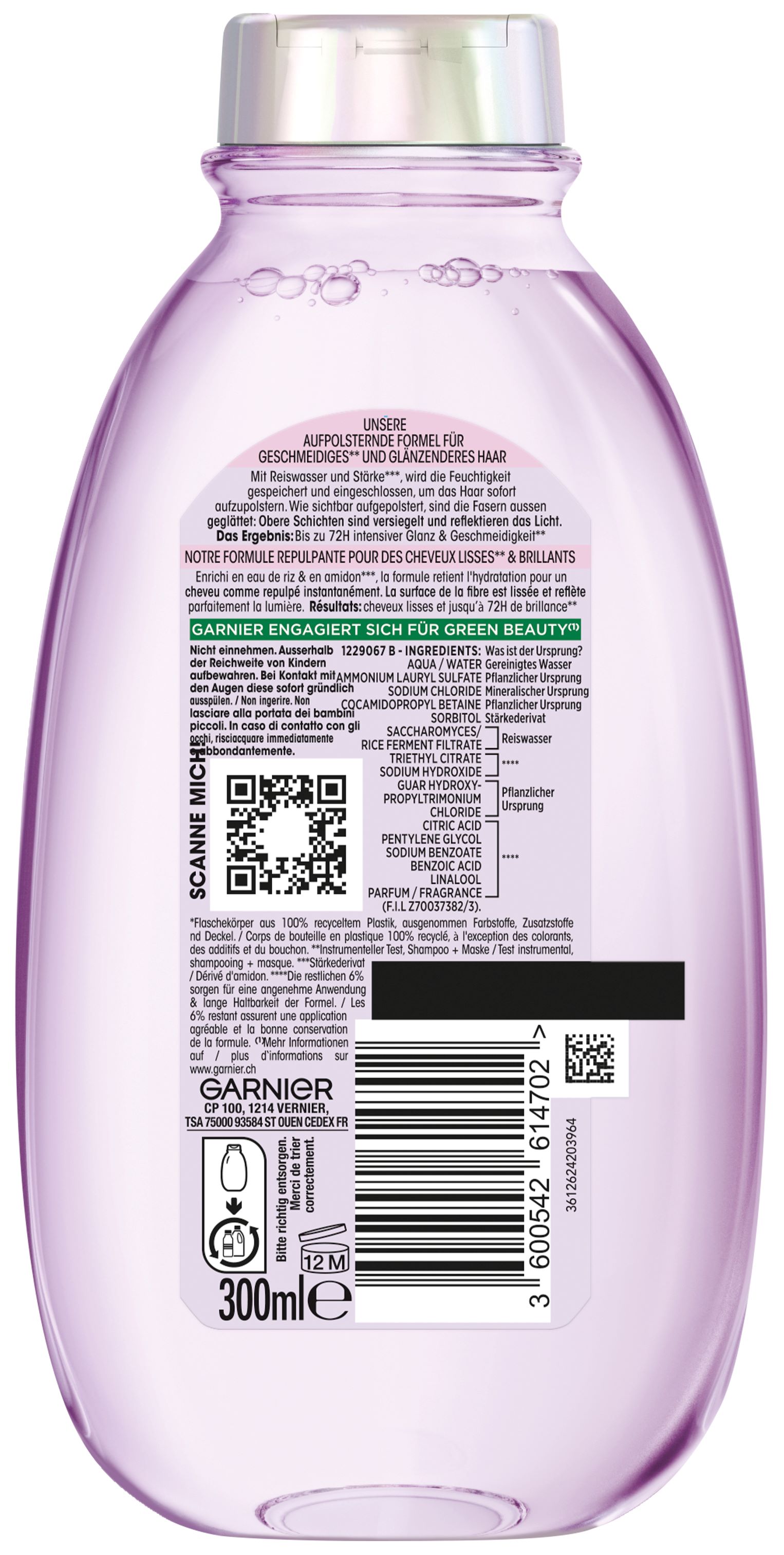 GARNIER Wahre Schätze Shampoo Reiswasser 300 ml