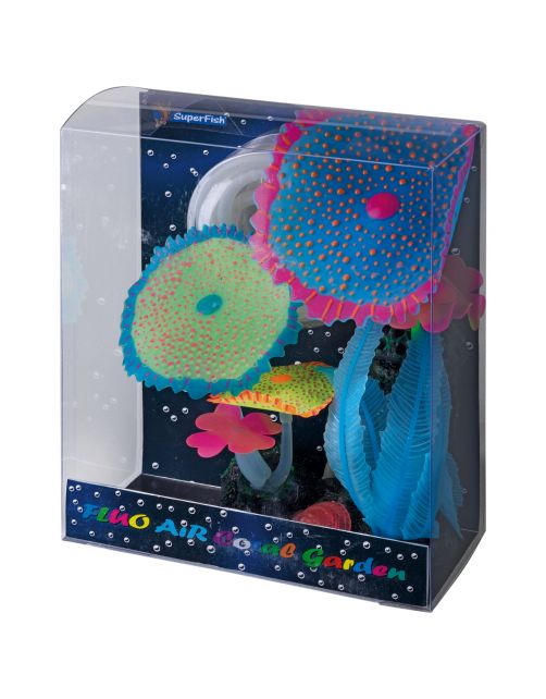 Superfish Fluo Air Coral Garden - Aquarium - Ornament - 14x7x21 cm Blauw