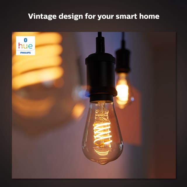 Philips Hue W elpære 7,2W Filament ST64 E27