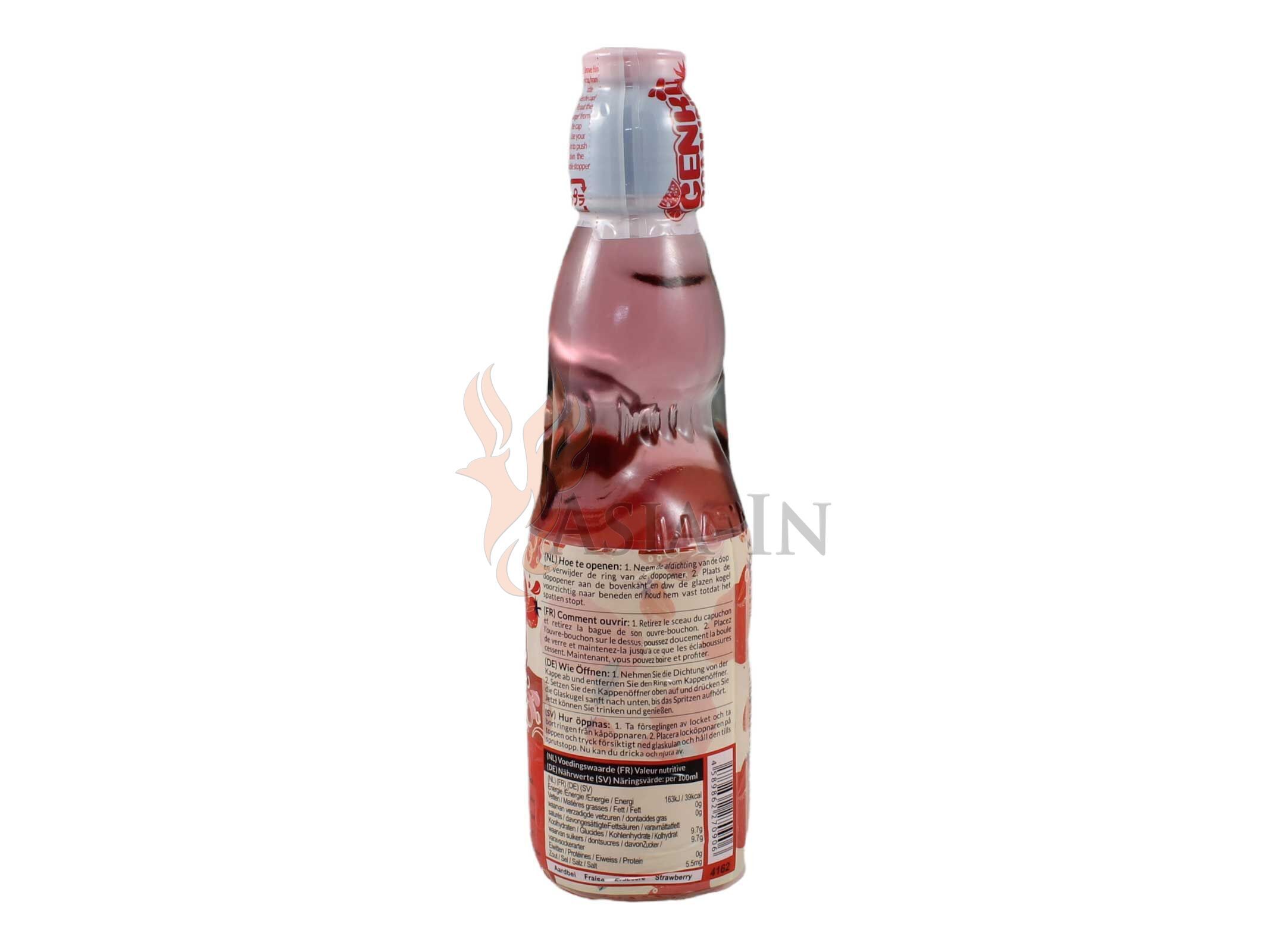 BEBIDAS GENKI RAMUNE MORANGO 200ML
